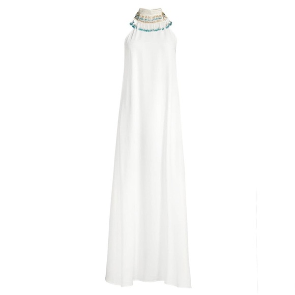 My Beachy Side | Beaded Halter Cover-up Maxi Dress - Picture 1 of 4